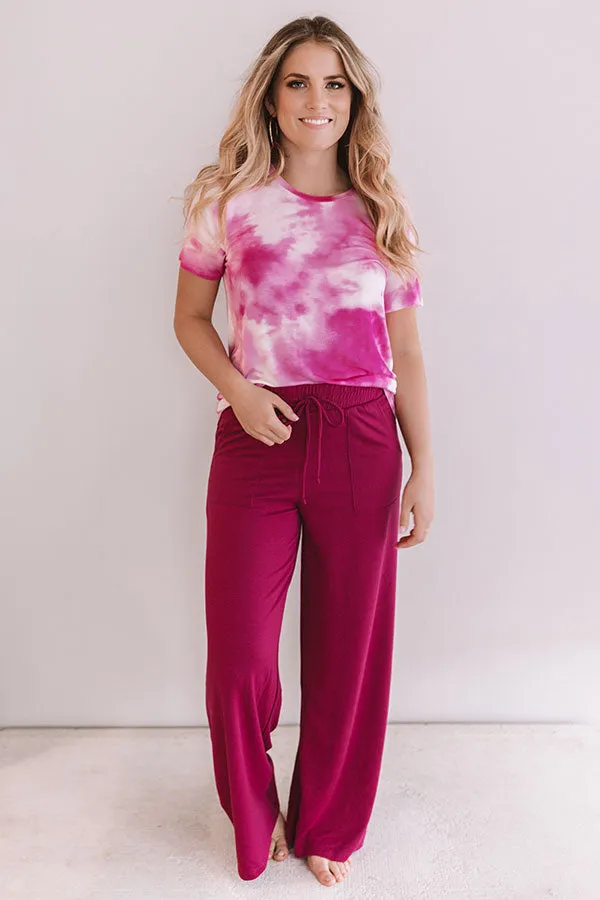 Babe Next Door Pants In Berry