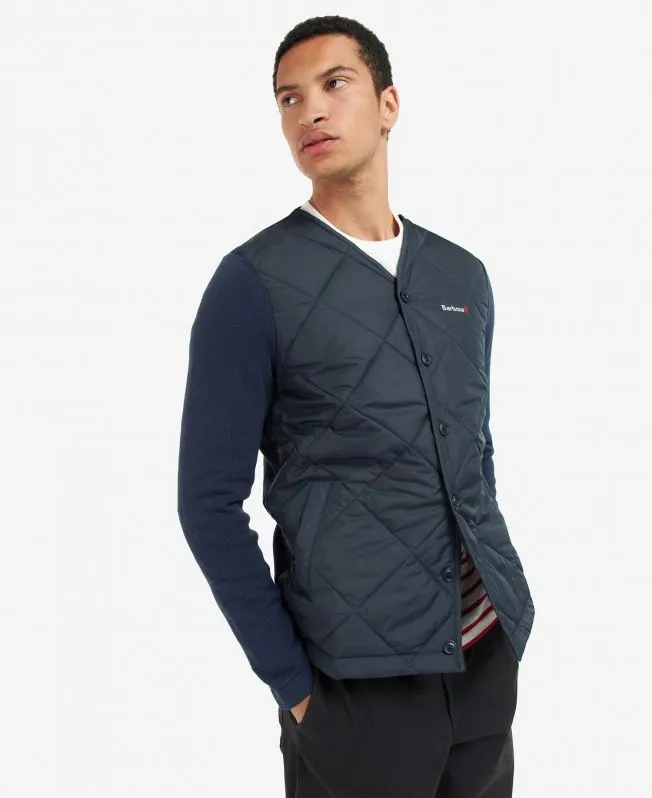 BARBOUR Craghead Quilted Cardigan NAVY