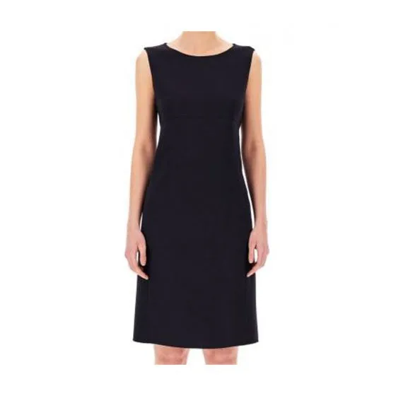 Carol Wool Crepe Shift Blue Dress
