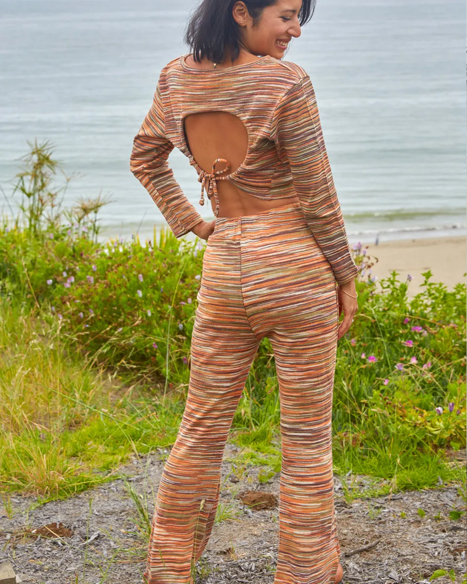 Cotton Knit Flared Leggings