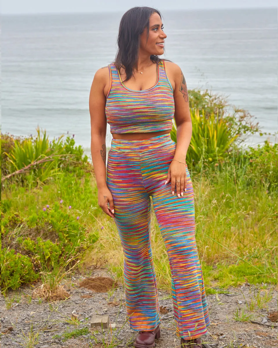 Cotton Knit Flared Leggings