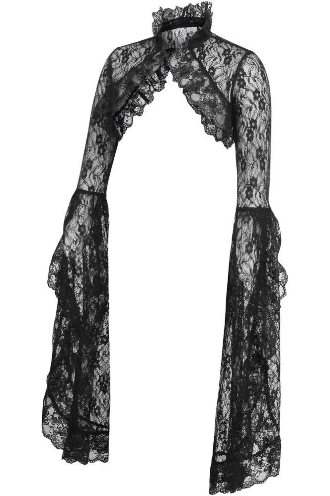 Daisy Corsets Black Lace Shrug Bolero Jacket