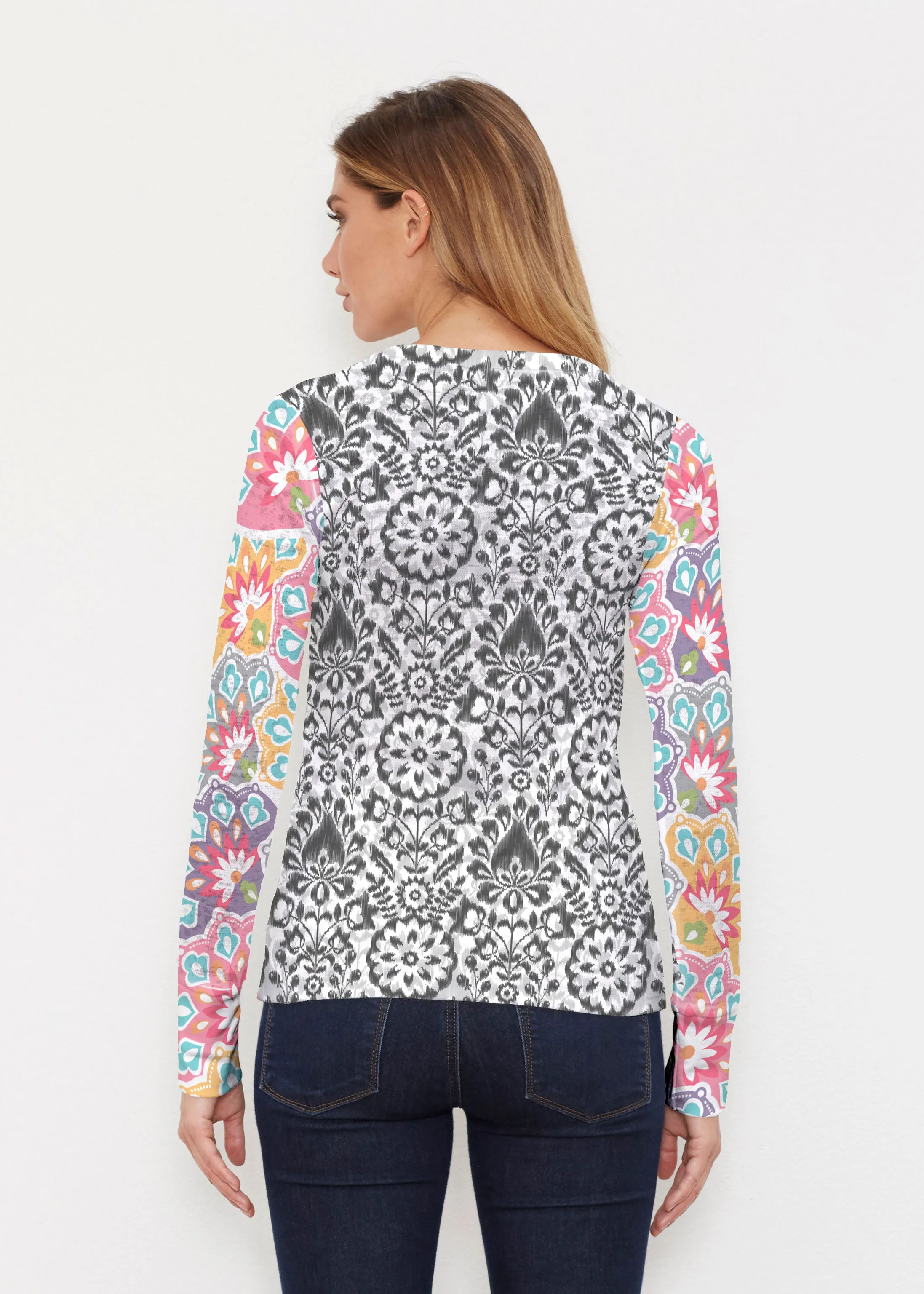 Darling Geo (13382) ~ Thermal Long Sleeve Crew Shirt