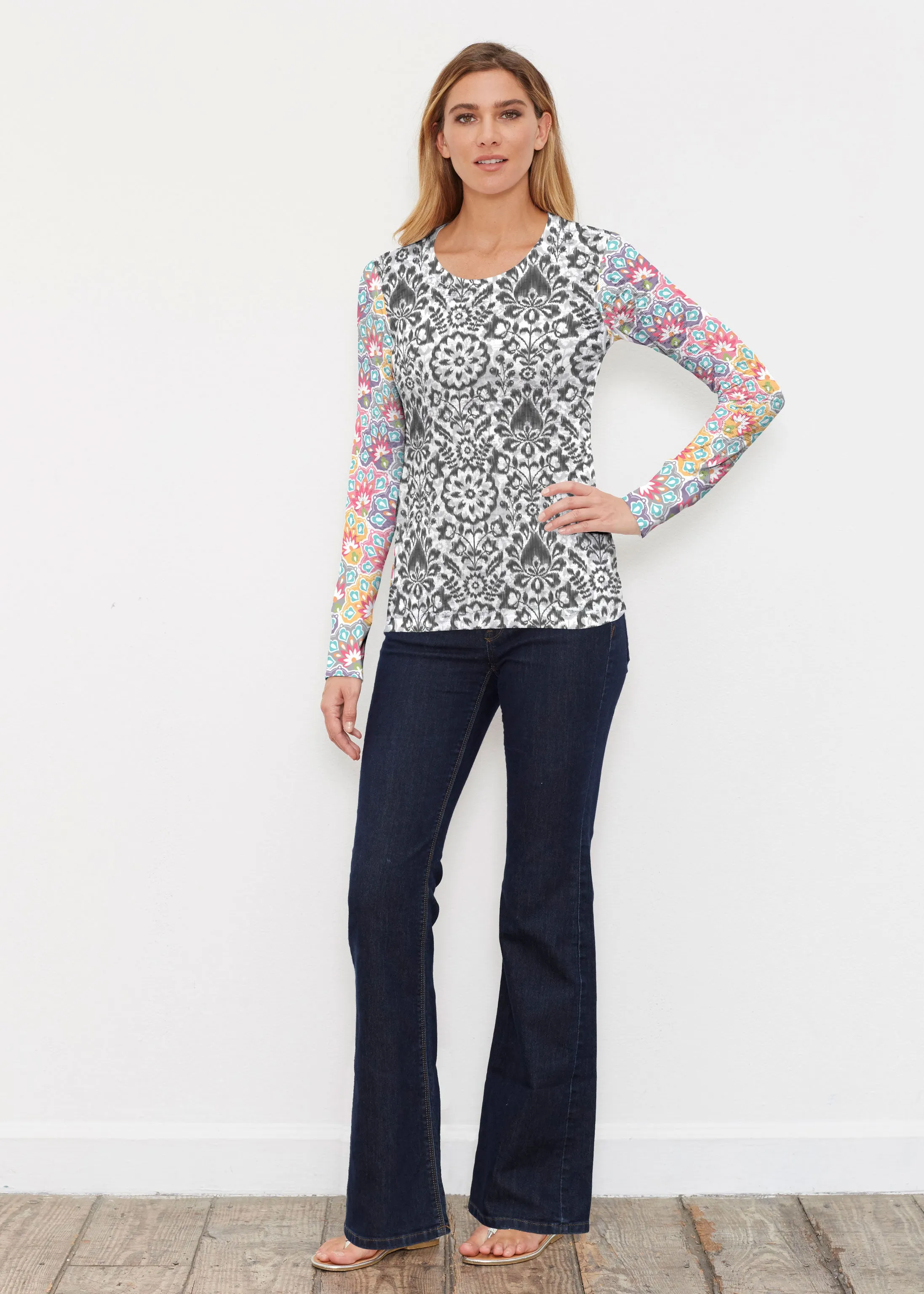 Darling Geo (13382) ~ Thermal Long Sleeve Crew Shirt
