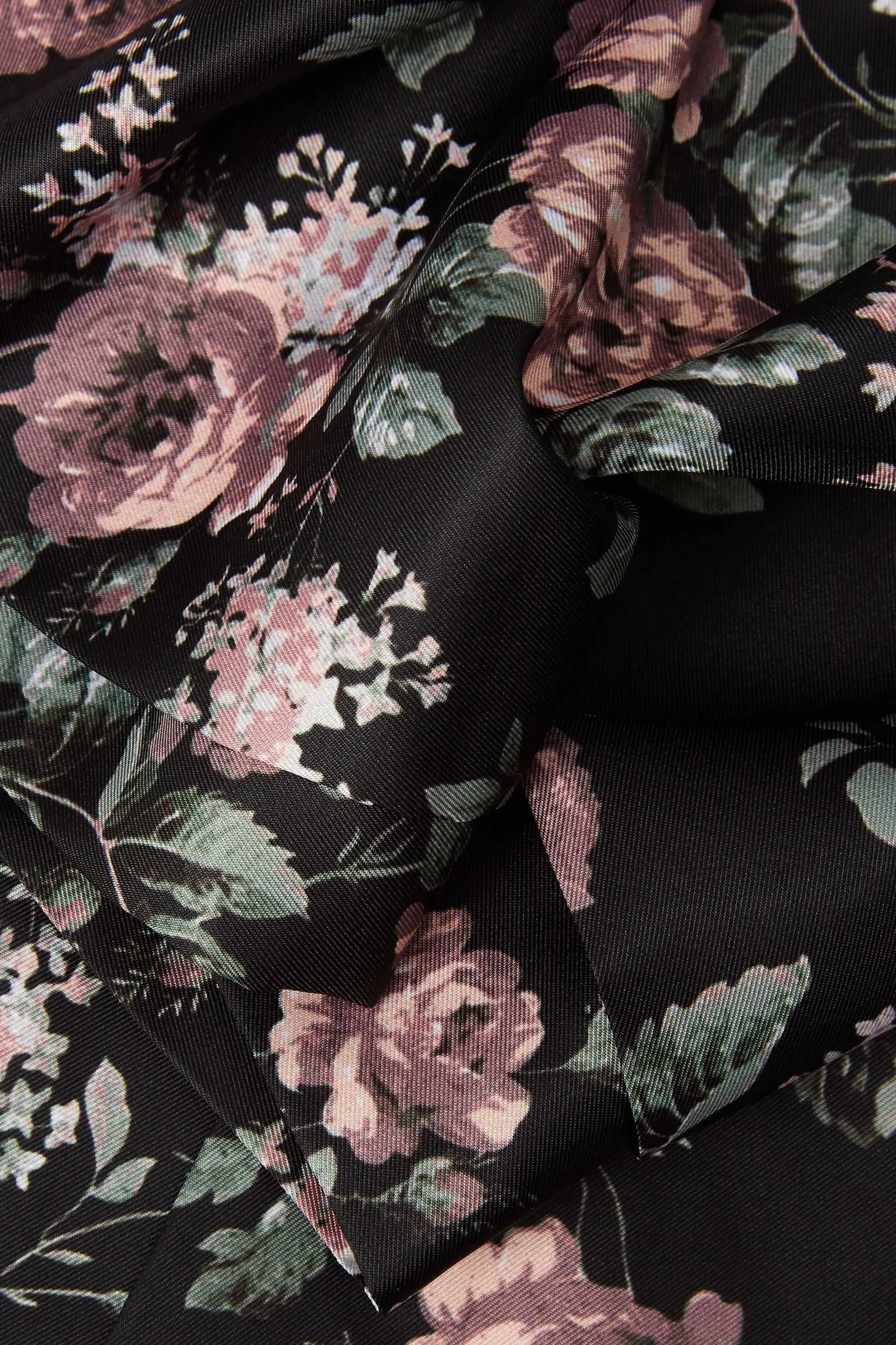 Deadset Black Floral Dress Scarf