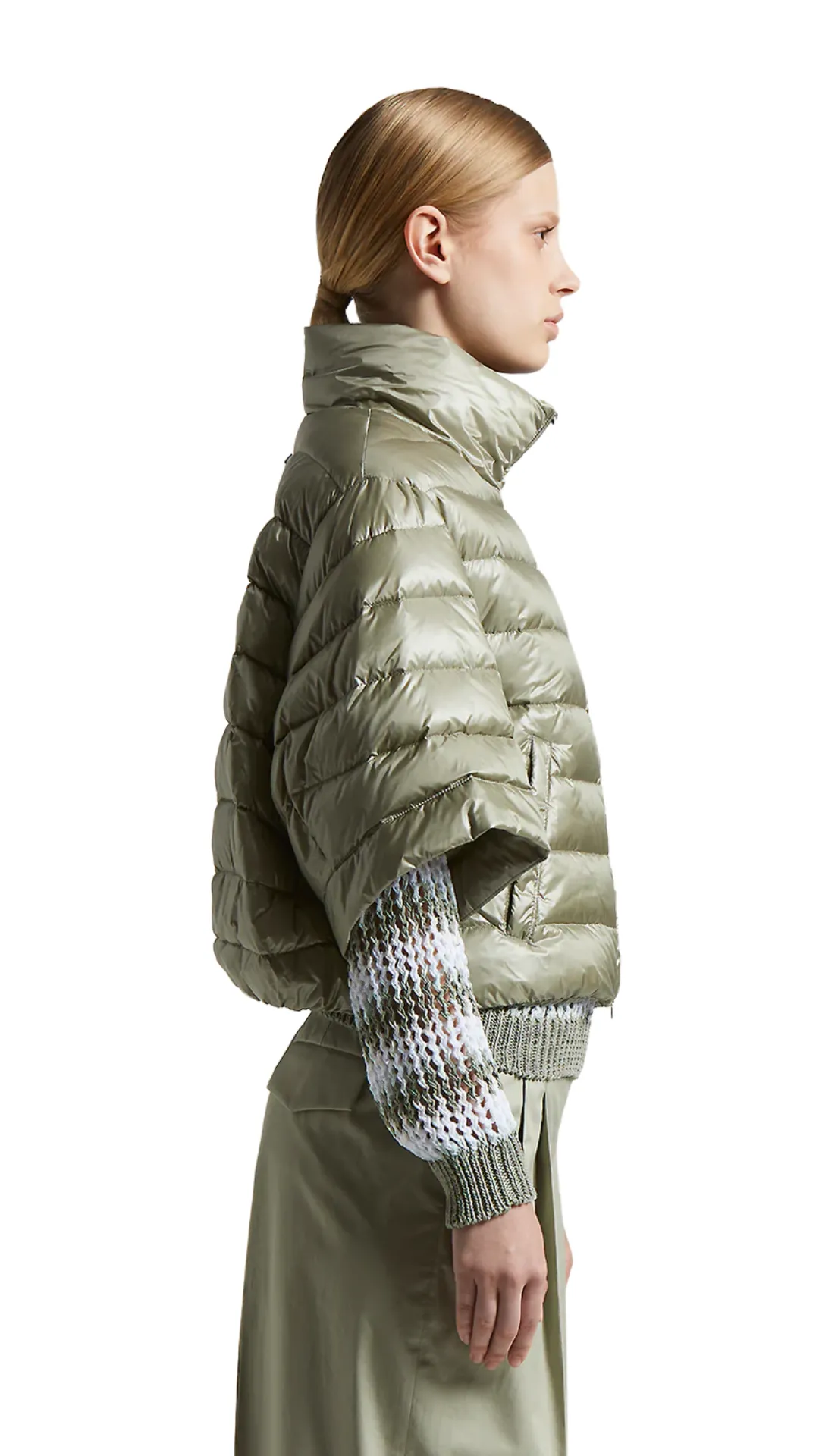 Down Cape Puffer Jacket