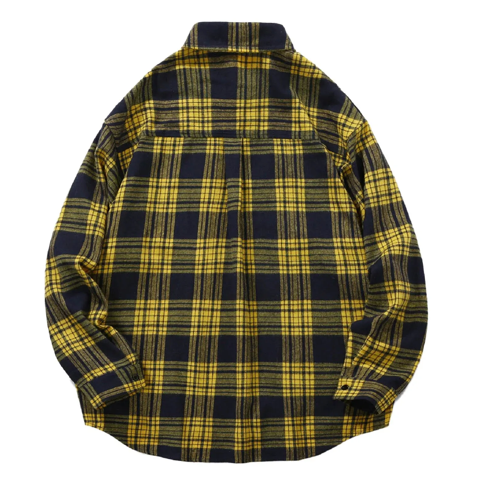 Dress Shirts for Men Big and Tall Mens Loose and Handsome Plaid Long Sleeved Shirt plus Size Fashionable Casual Shirt Male Summer