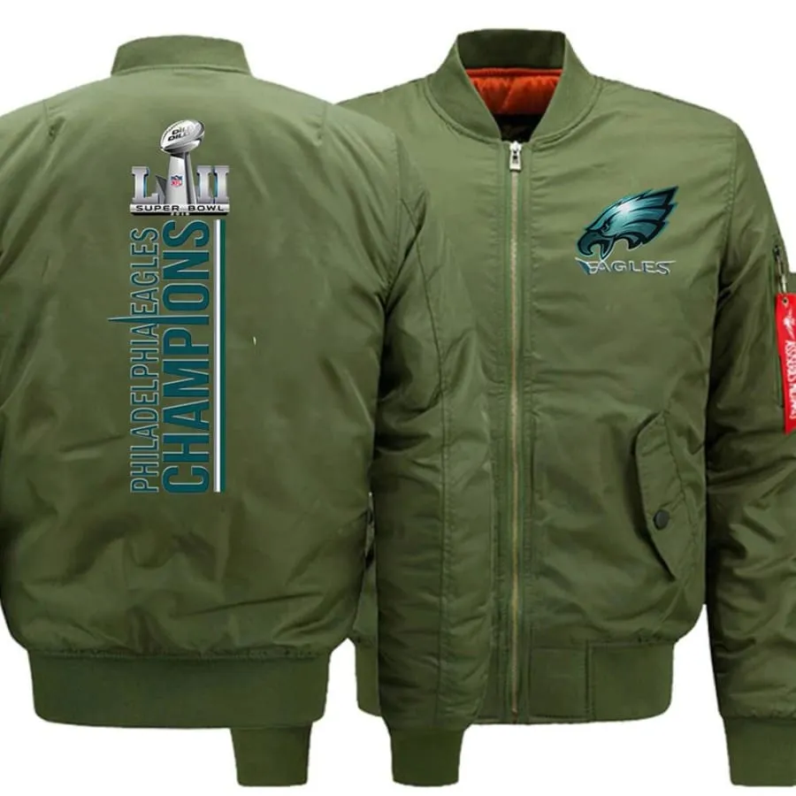 eagles Fan Bomber Jacket| nfl Philadelphia super bowl fan Varsity Jacket (3 Colors)