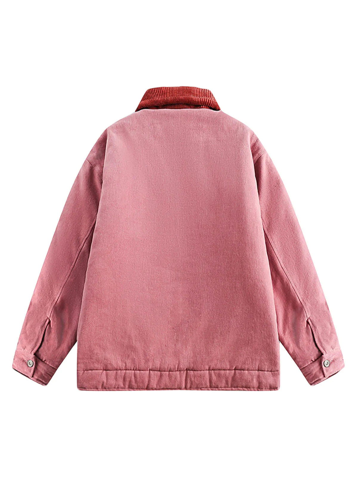 Embroidery Patchwork Print Stand Collar Quilted Jacket