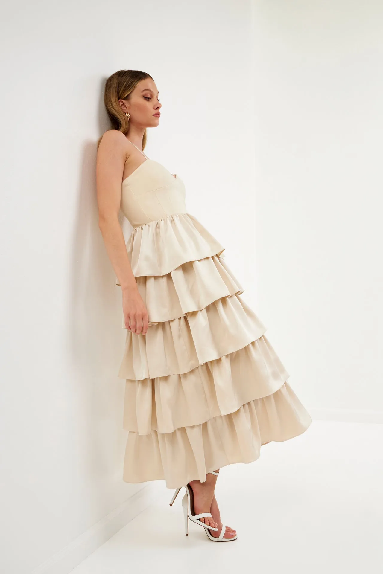Endless Rose - Mixed Media Maxi Dress
