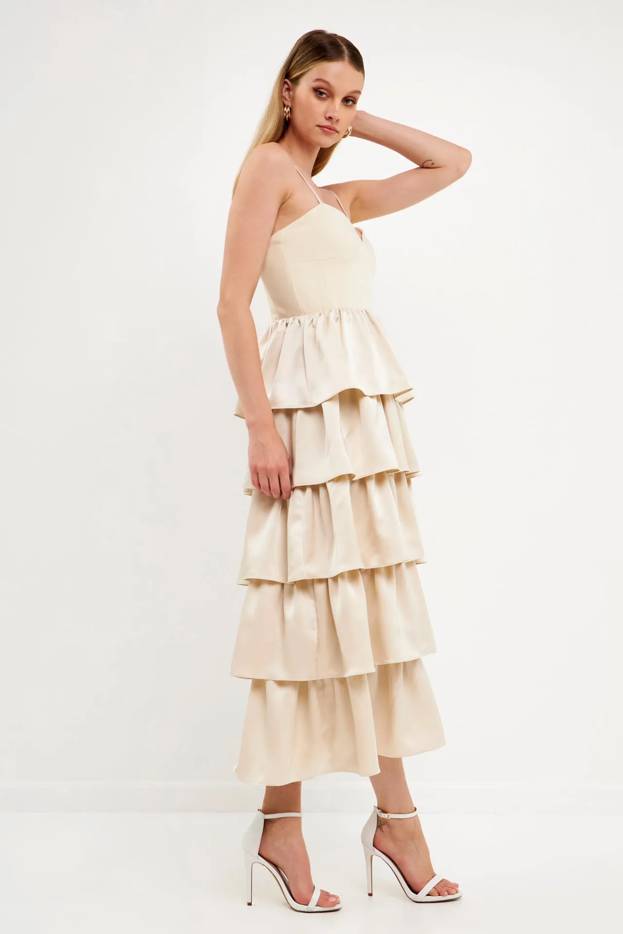Endless Rose - Mixed Media Maxi Dress