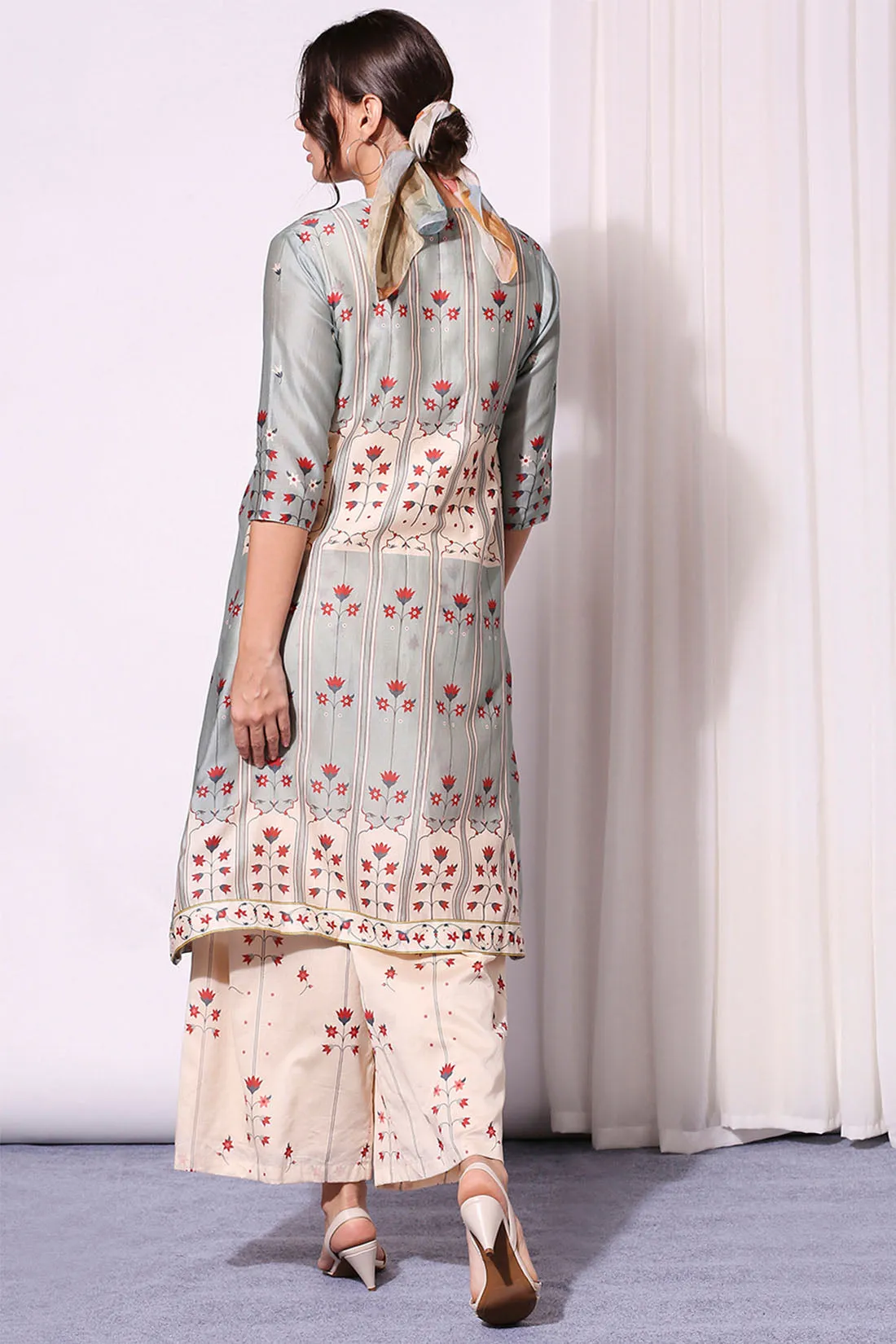 Floral Printed Co-Ord Set And Jacket