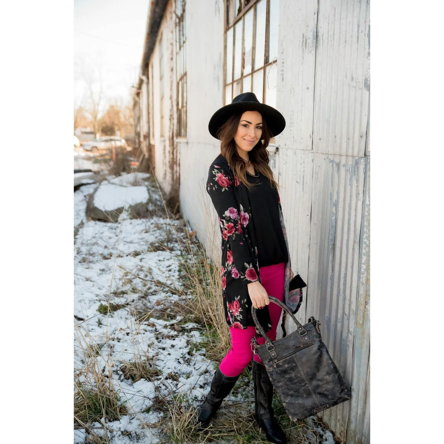 Floral Tunic Cardigan