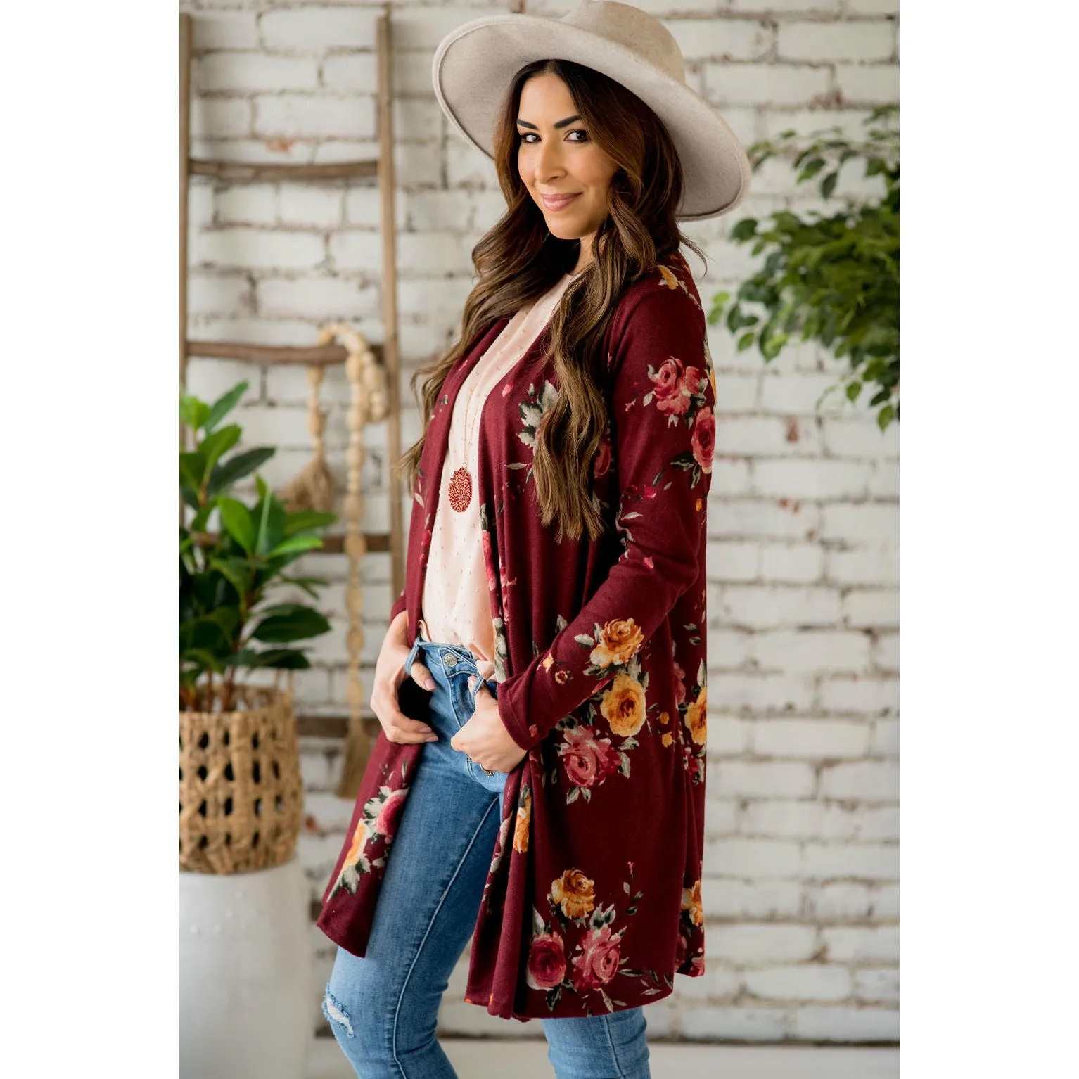 Floral Tunic Cardigan