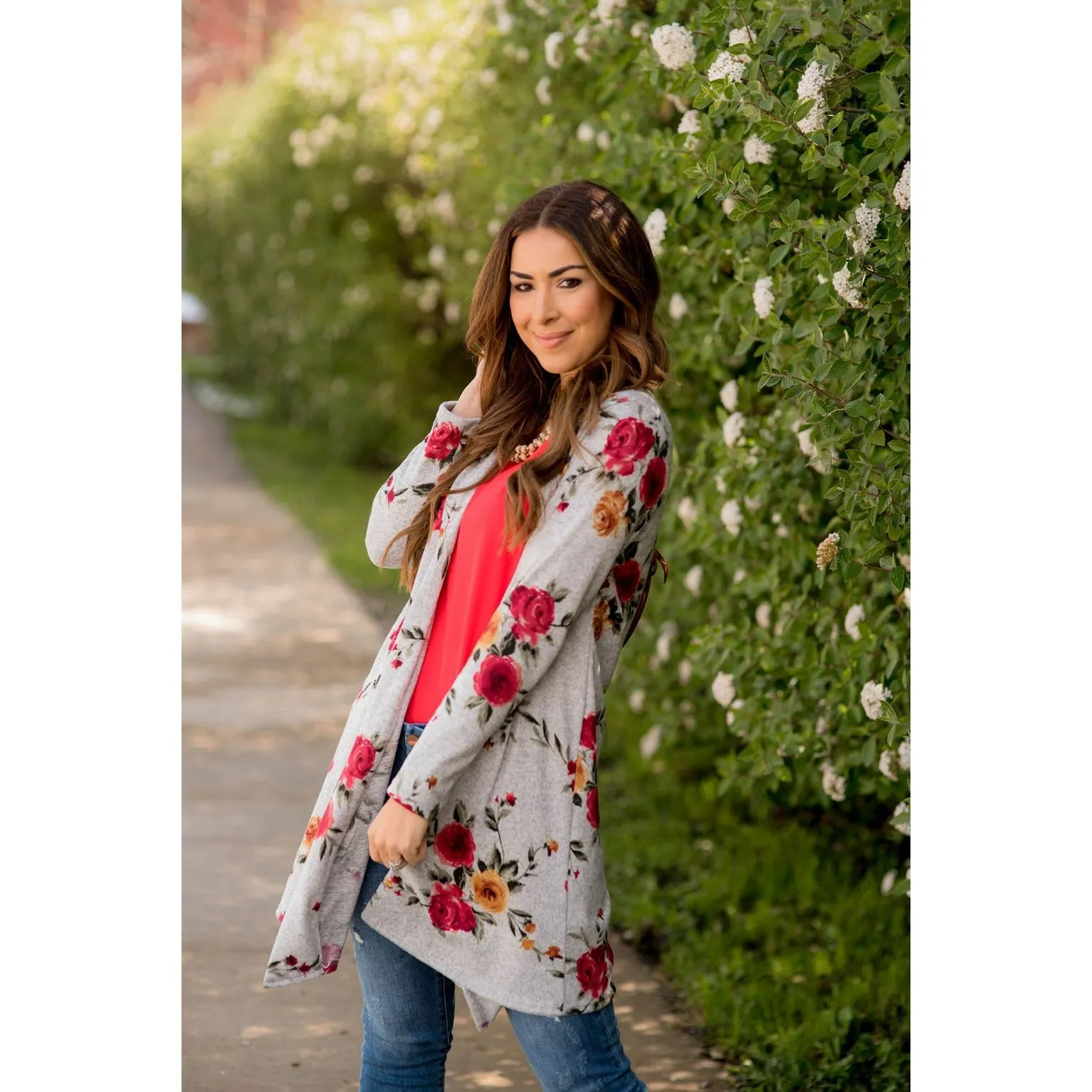 Floral Tunic Cardigan