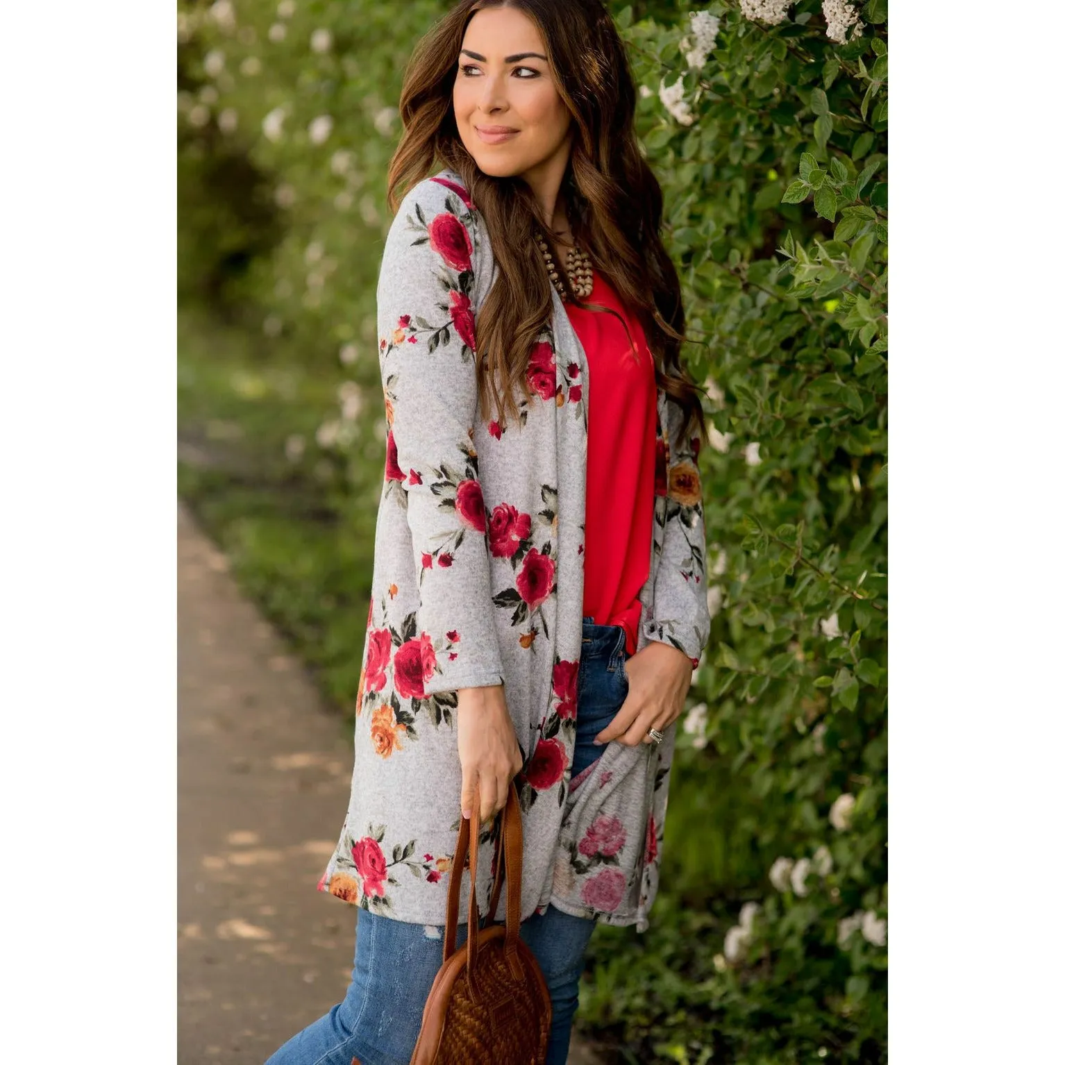 Floral Tunic Cardigan