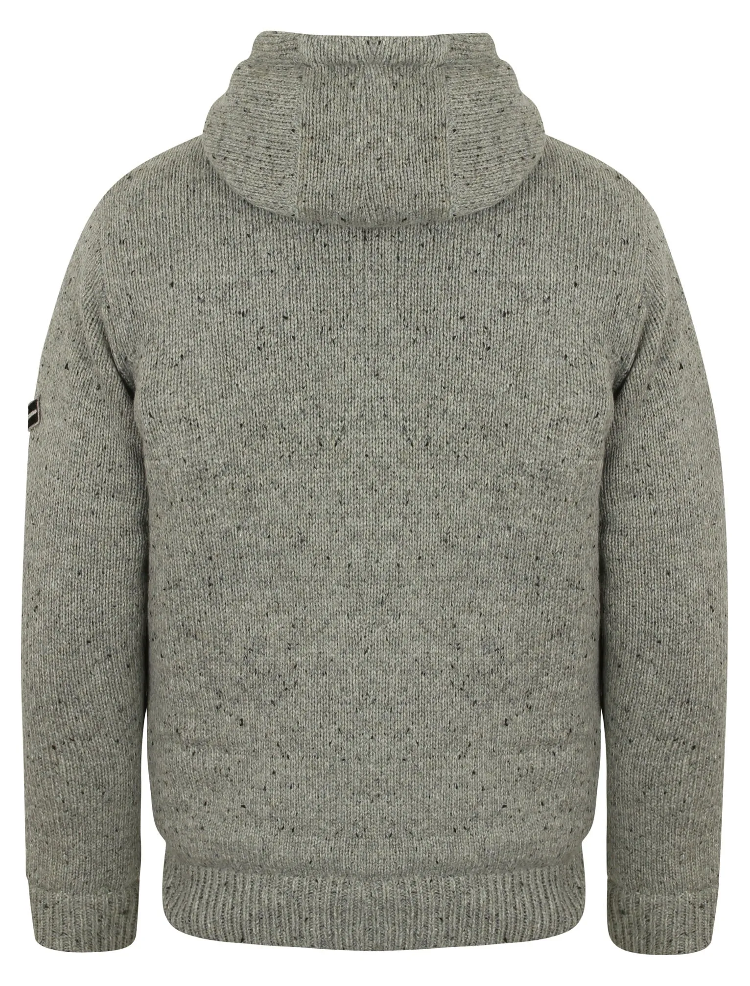 Garfunkel Zip Up Hooded Cardigan in Light Grey Marl - Dissident