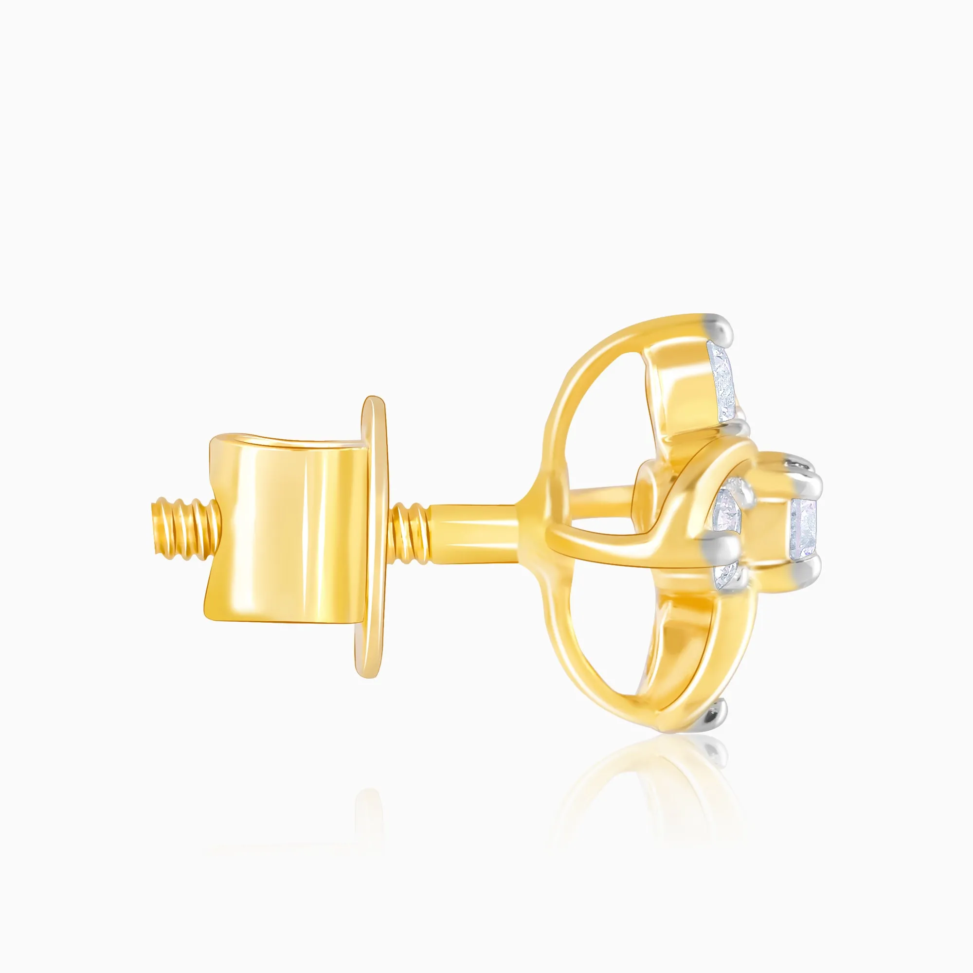 Gold Floral Dream Diamond Earrings