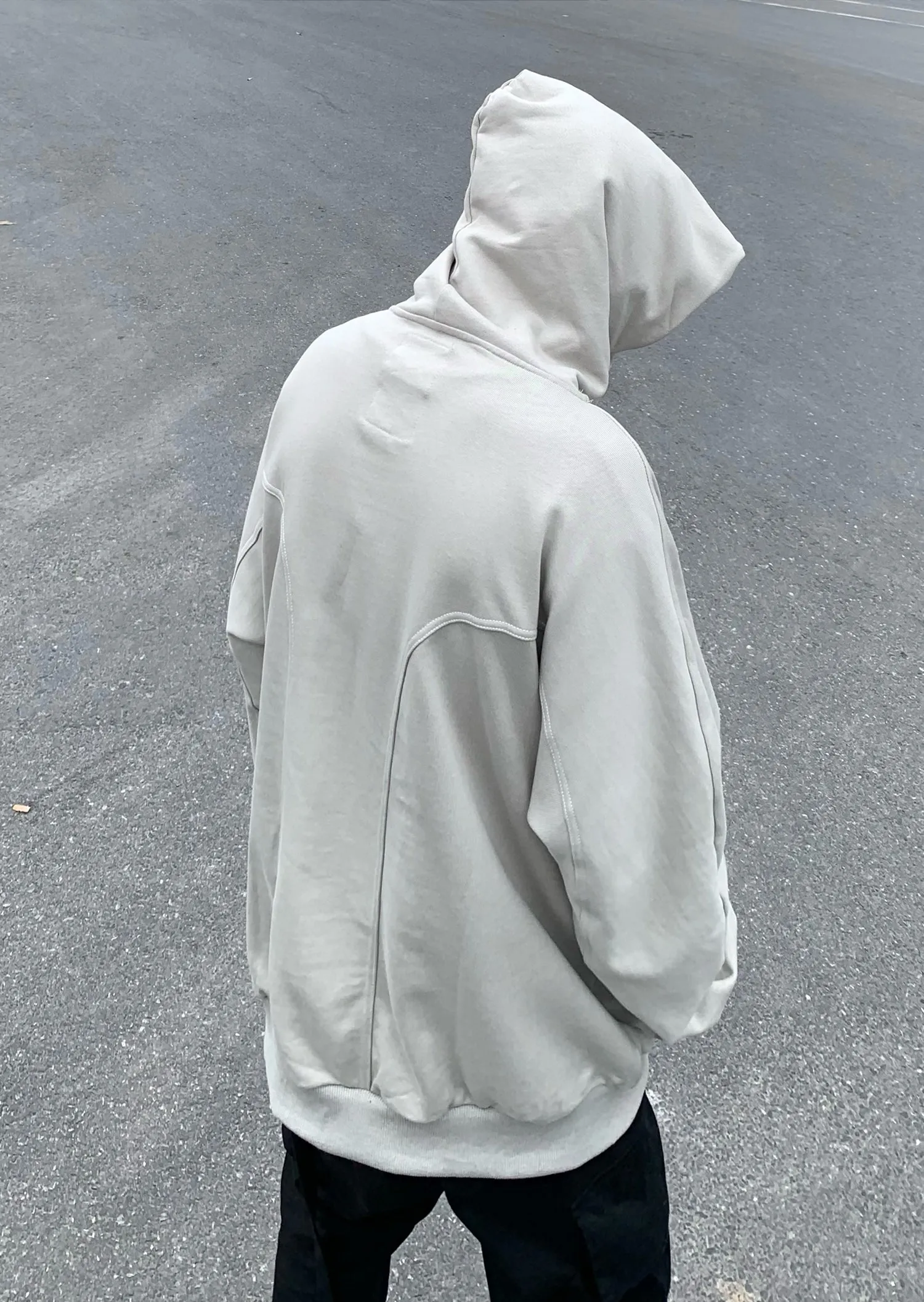 High Street Button-down Hooded / Trendy Loose Oversize Casual Jacket