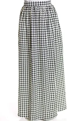 houndstooth Maxi Skirt