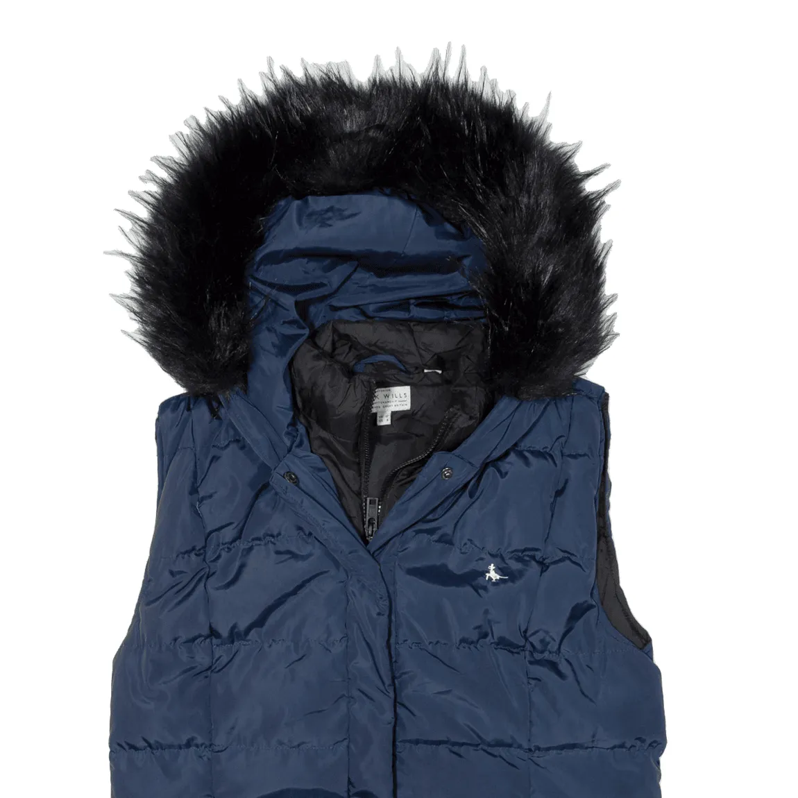 JACK WILLS Parka Gilet Blue Womens UK 12