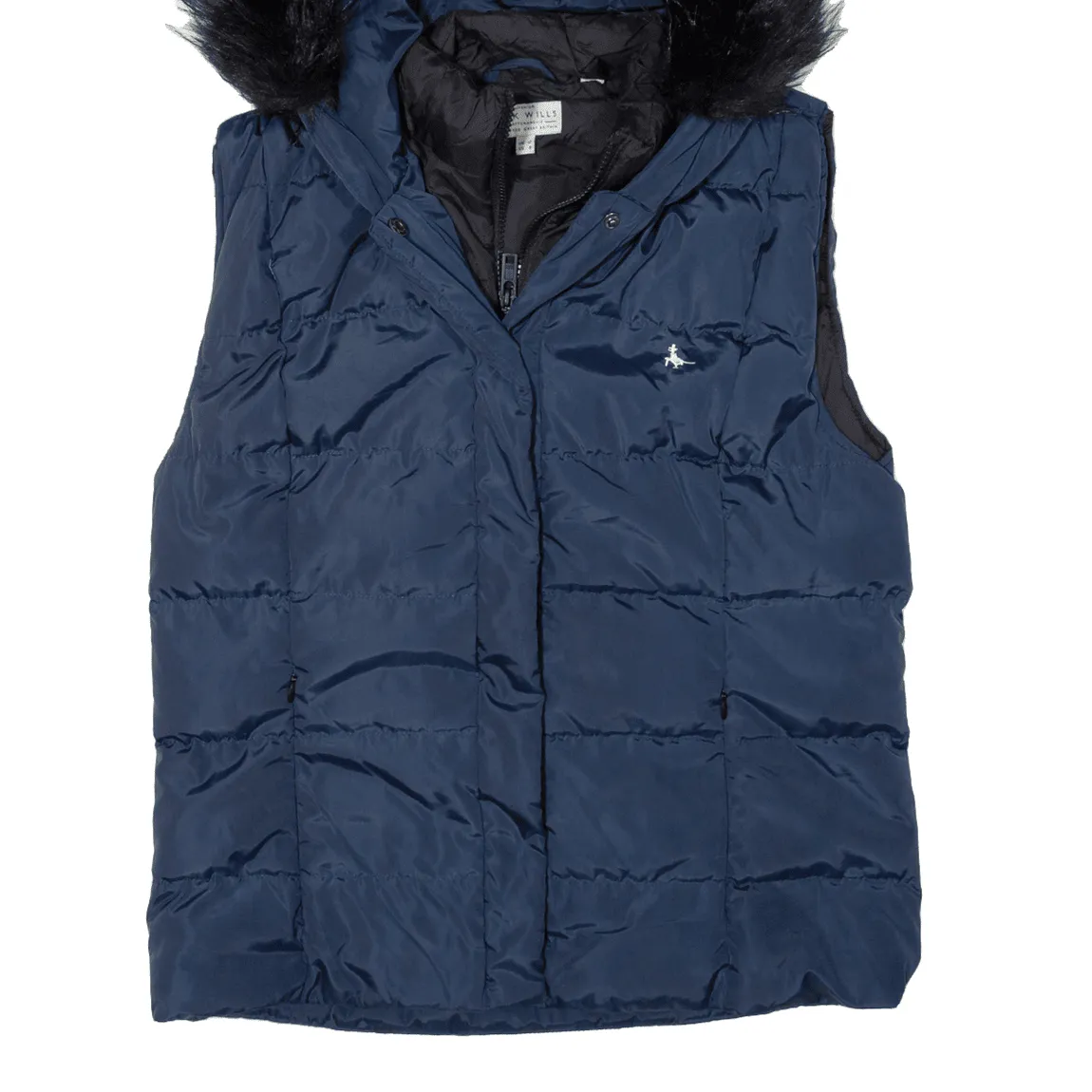 JACK WILLS Parka Gilet Blue Womens UK 12