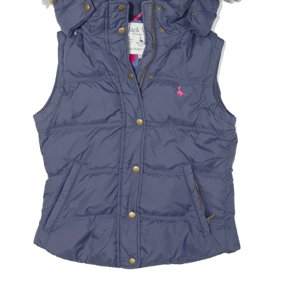 JACK WILLS Parka Puffer Gilet Blue Womens UK 8