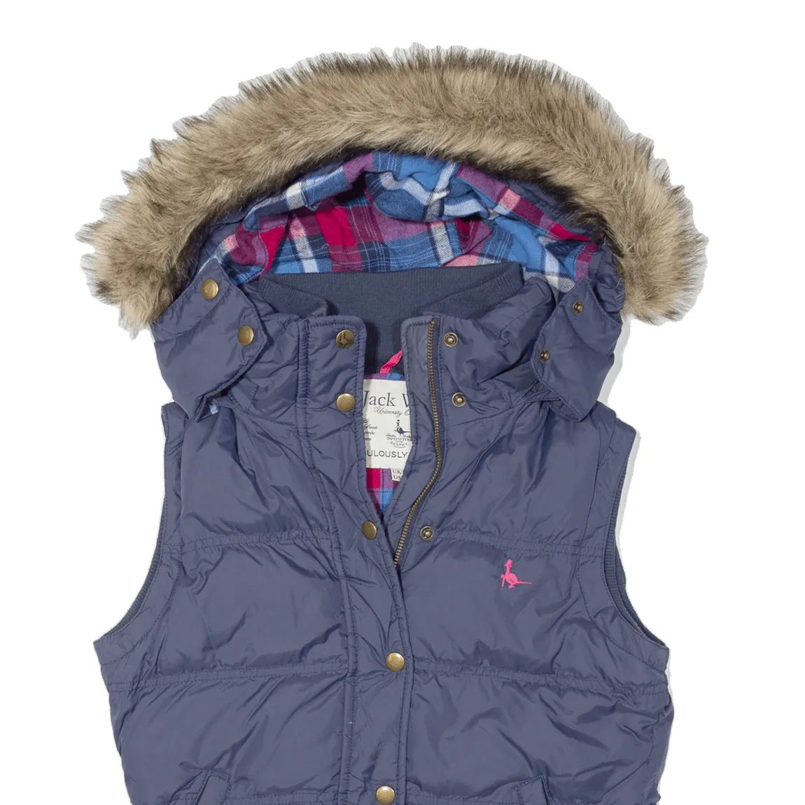 JACK WILLS Parka Puffer Gilet Blue Womens UK 8