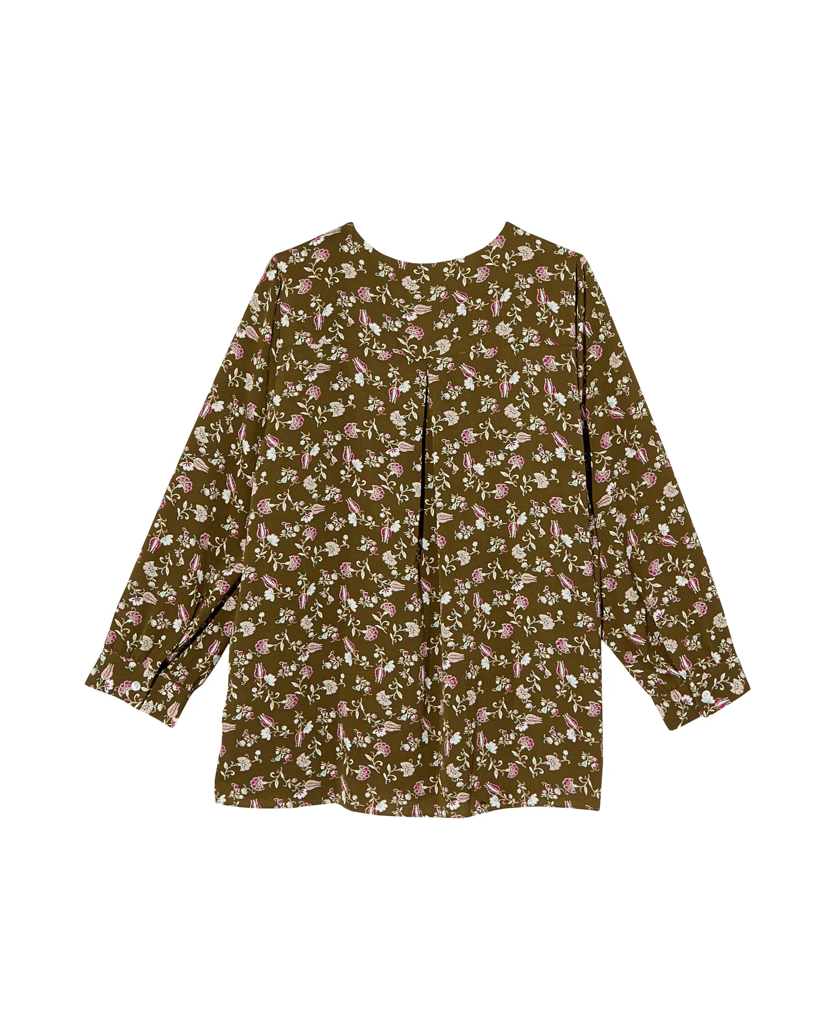 Jamie Blouse | Olive Green / Pink