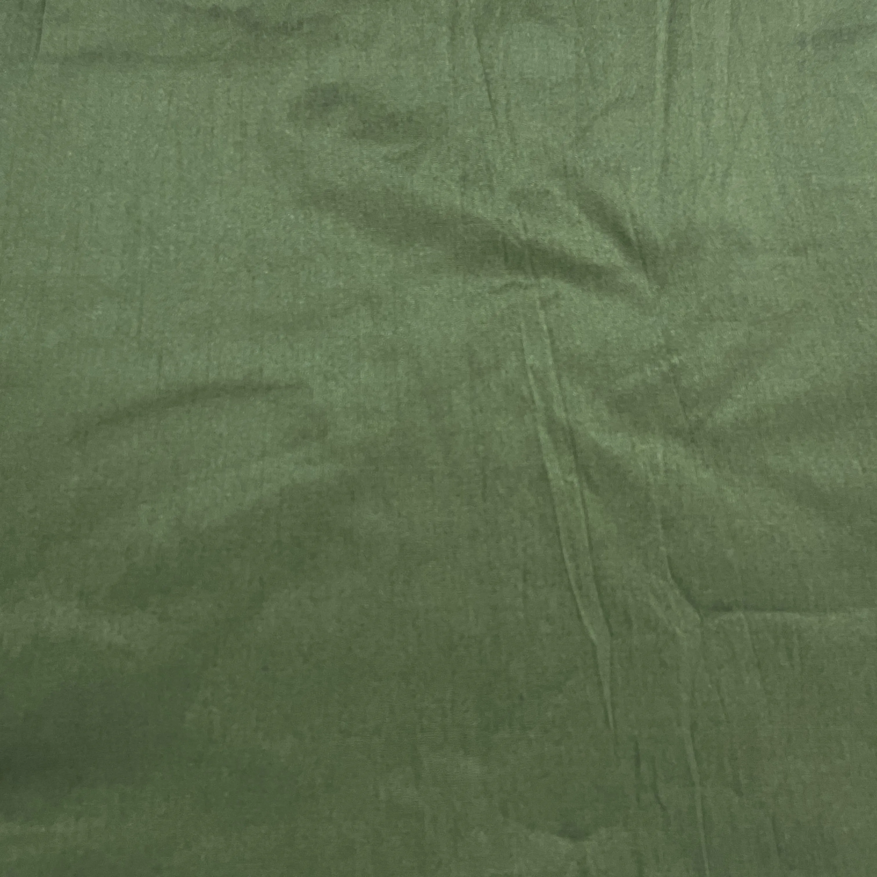 Jungle Green Solid Dupian Silk Fabric