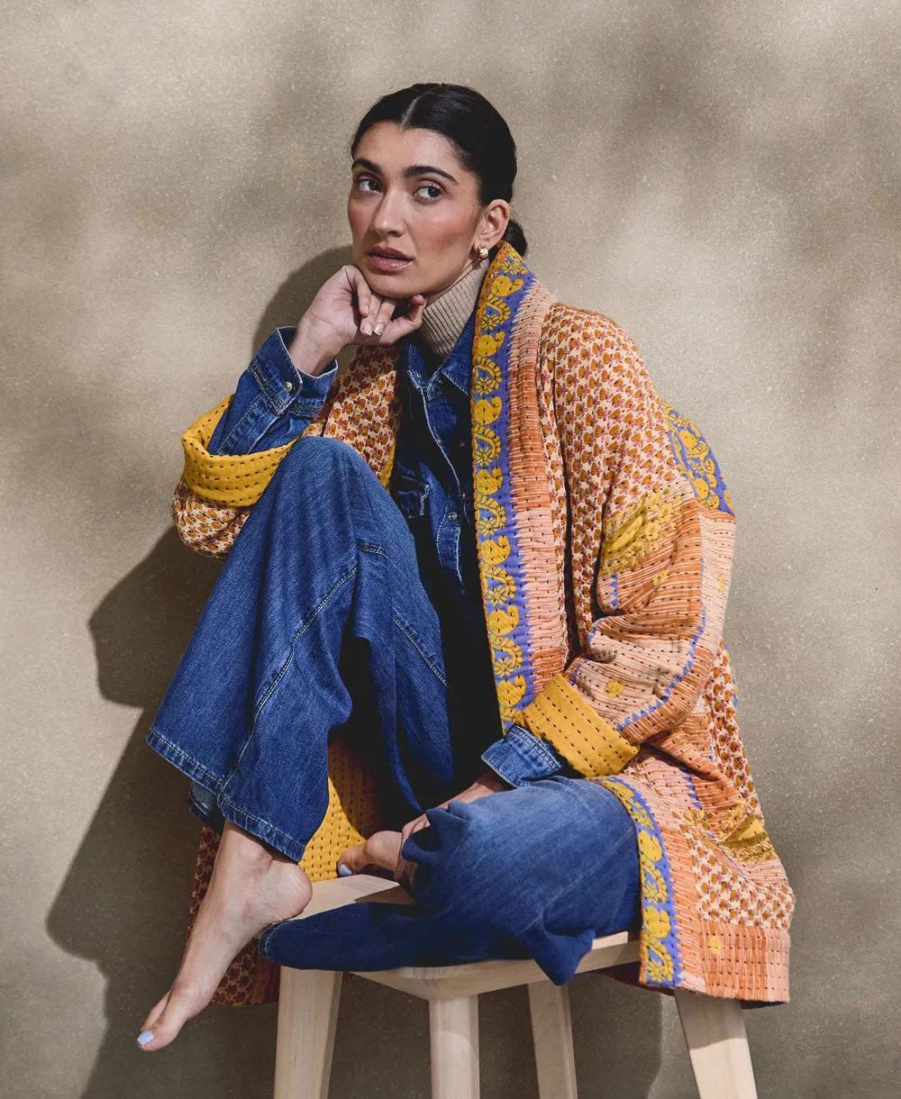 Kantha Quilted Jacket - No. 240601 - Extra Small