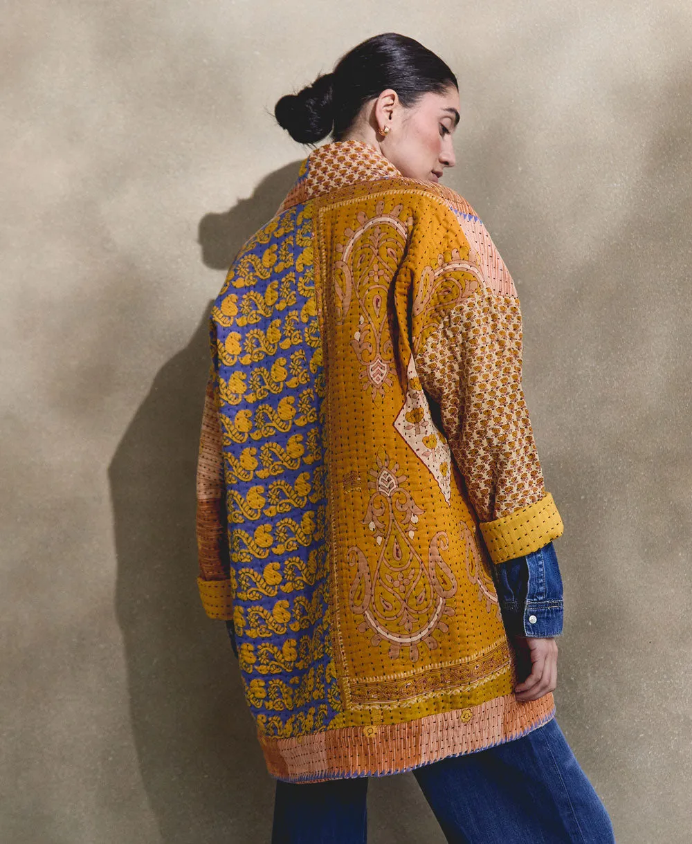 Kantha Quilted Jacket - No. 240601 - Extra Small