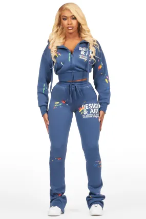 Kristiane Navy Crop Super Stacked Trackset