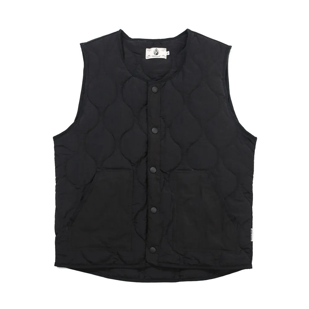 Men Sweater Vest Stitching Quilted Vest Men's Cardigan Warm Vest Loose Street Sleeveless Jacket