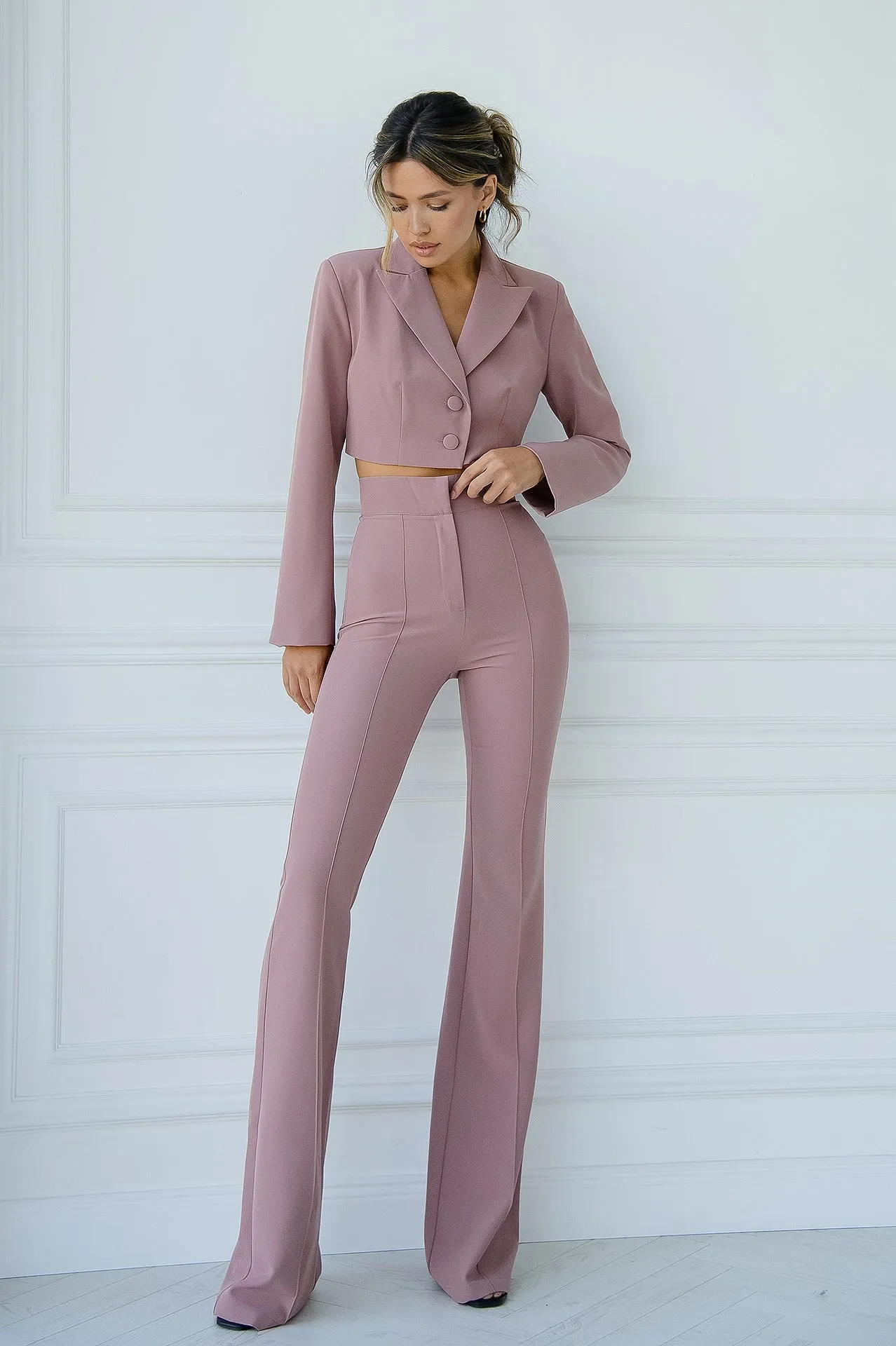 Mocco Crop Jacket Suit 2-Piece