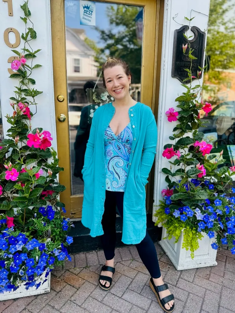Oh My Gauze Pier Tunic Dress Reef