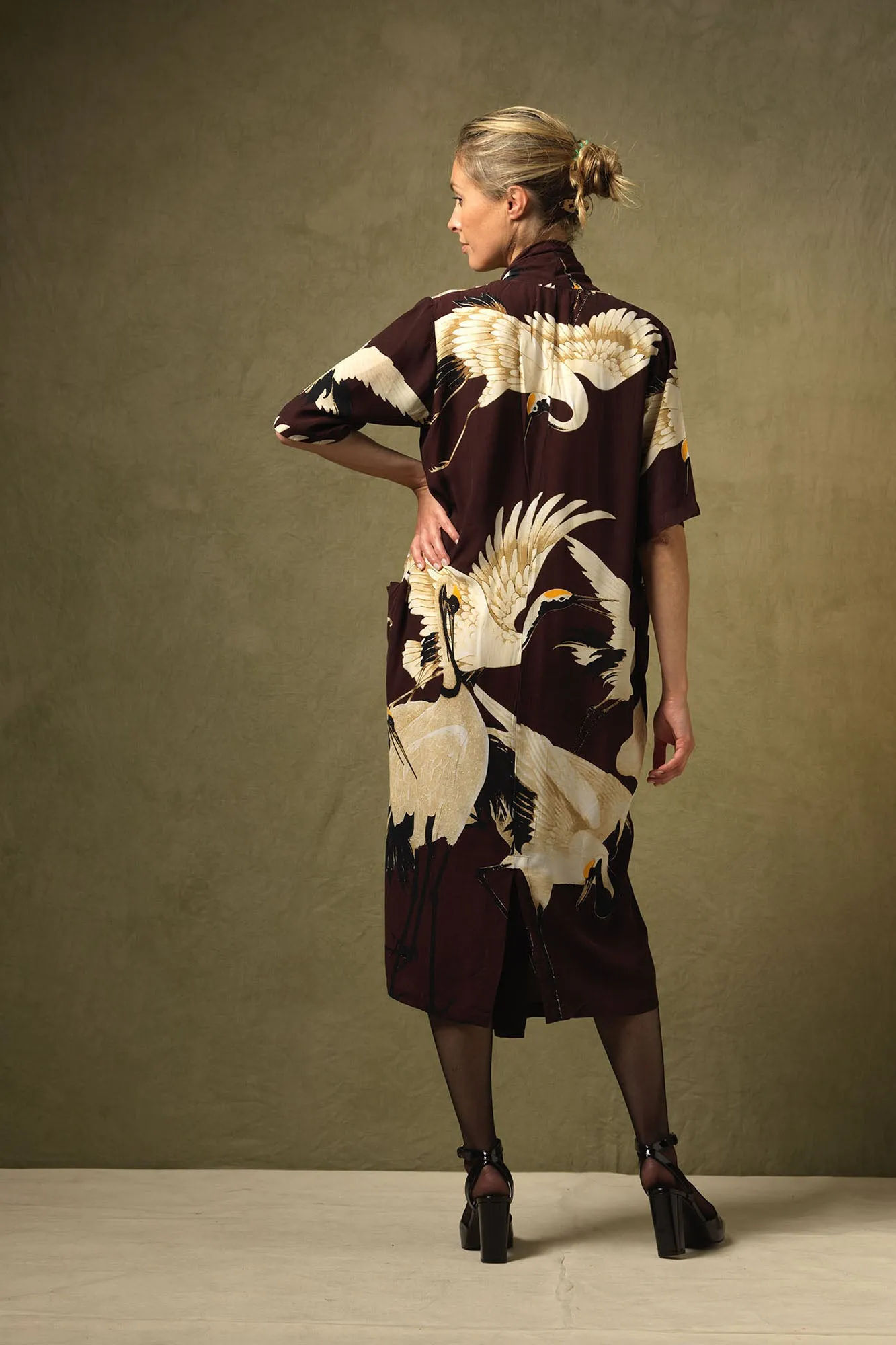 One Hundred Stars Stork Burgundy Rachel Dress
