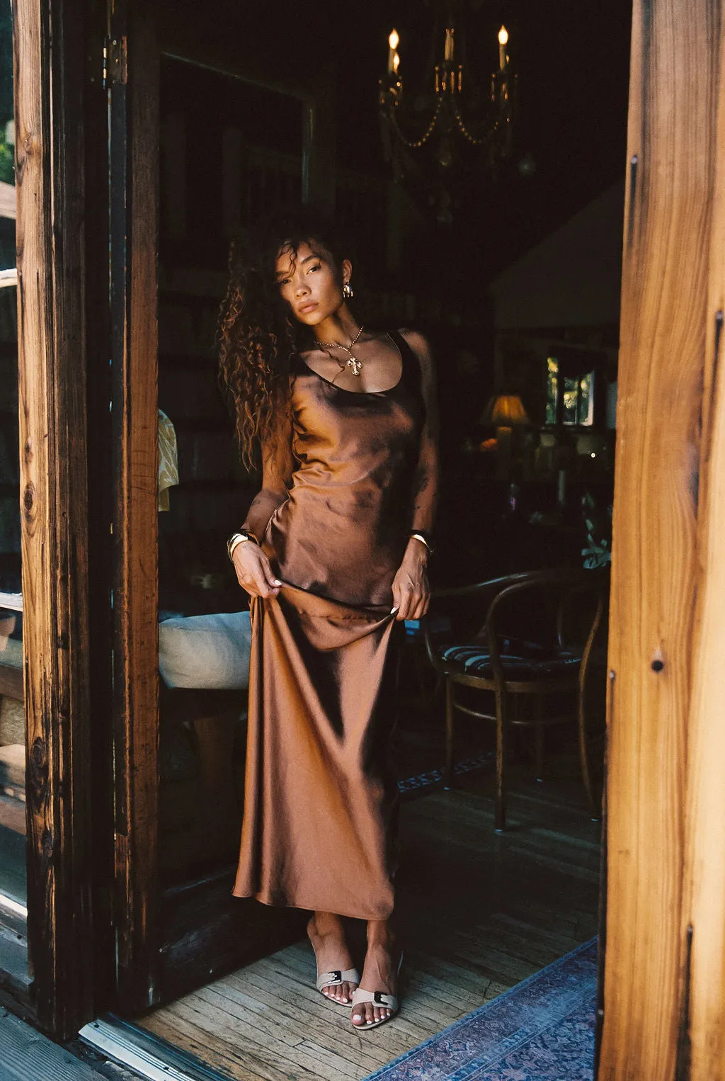 Orion Bronze Maxi Dress