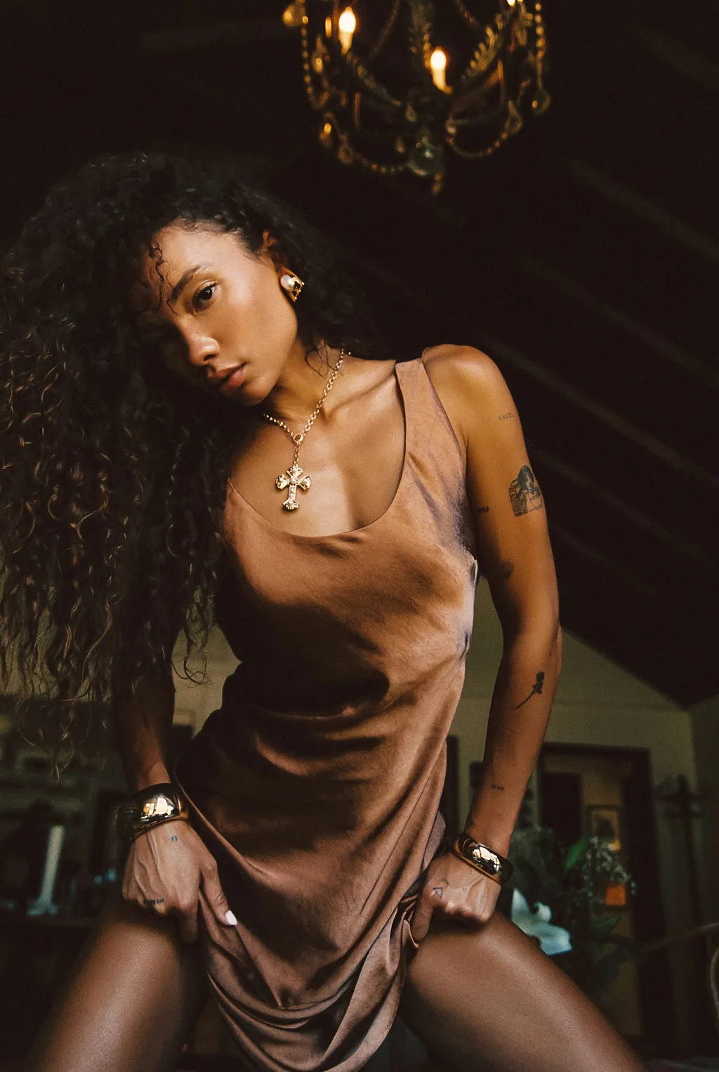 Orion Bronze Maxi Dress