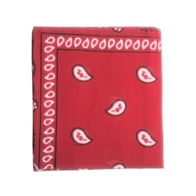 Paisley Bandana Headwrap - Red