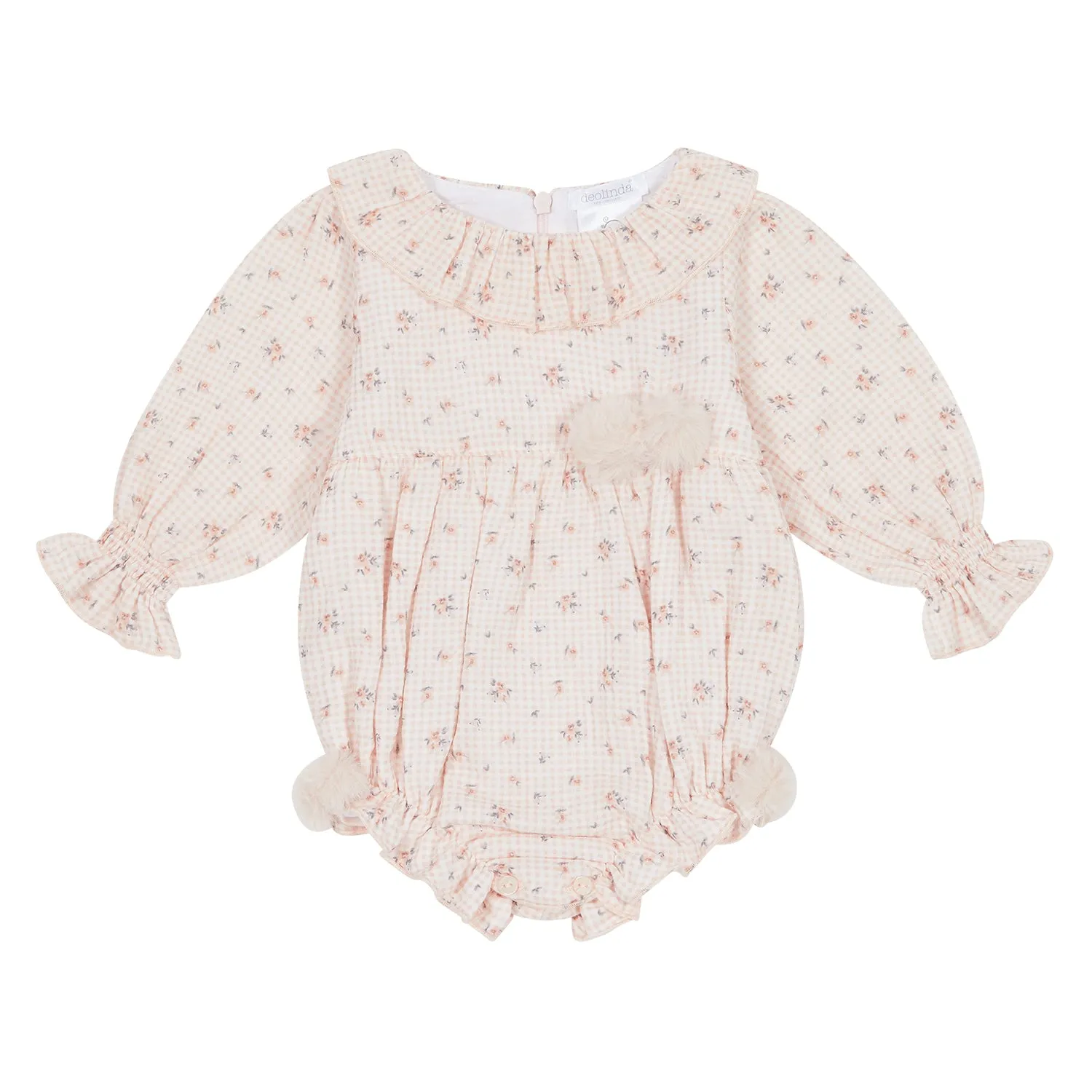 Peach Floral Romper