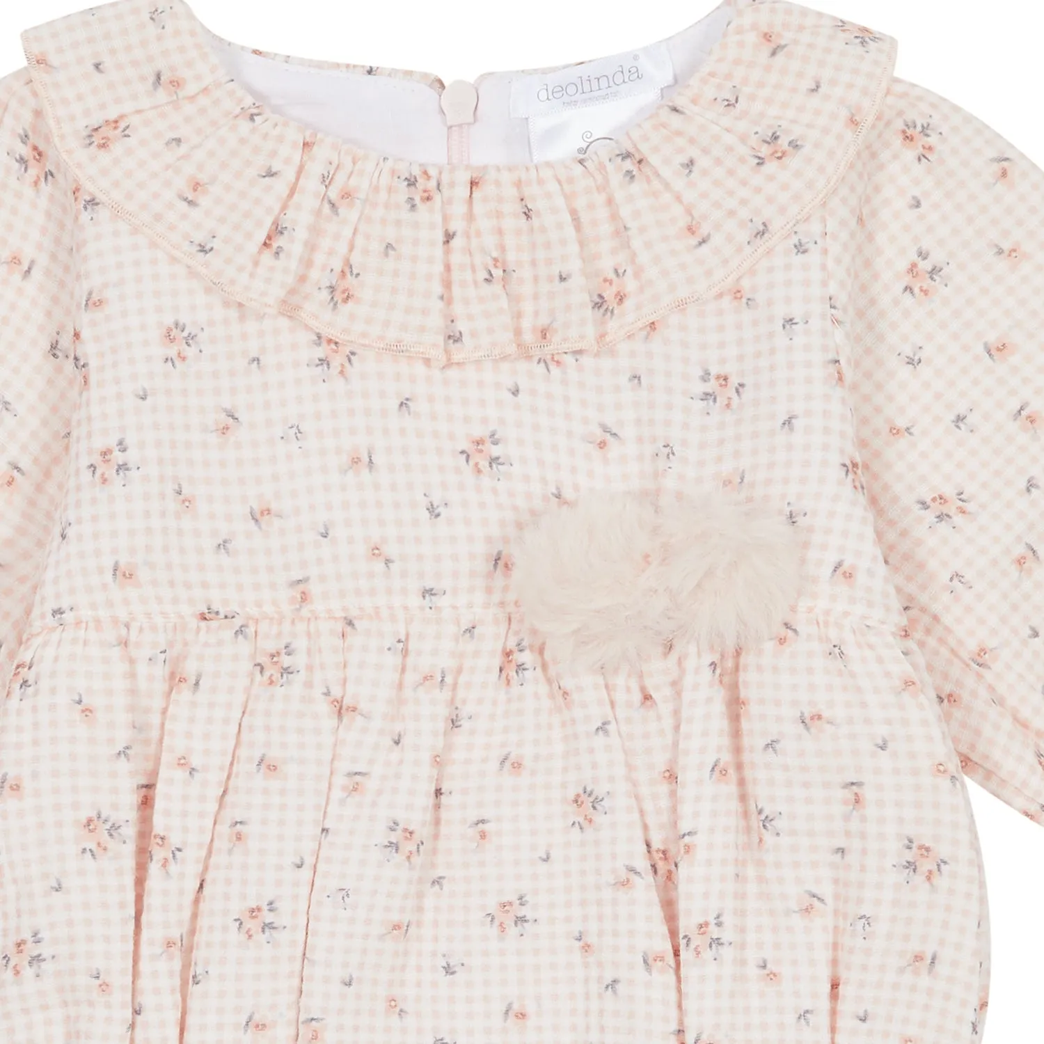 Peach Floral Romper