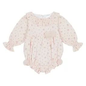 Peach Floral Romper