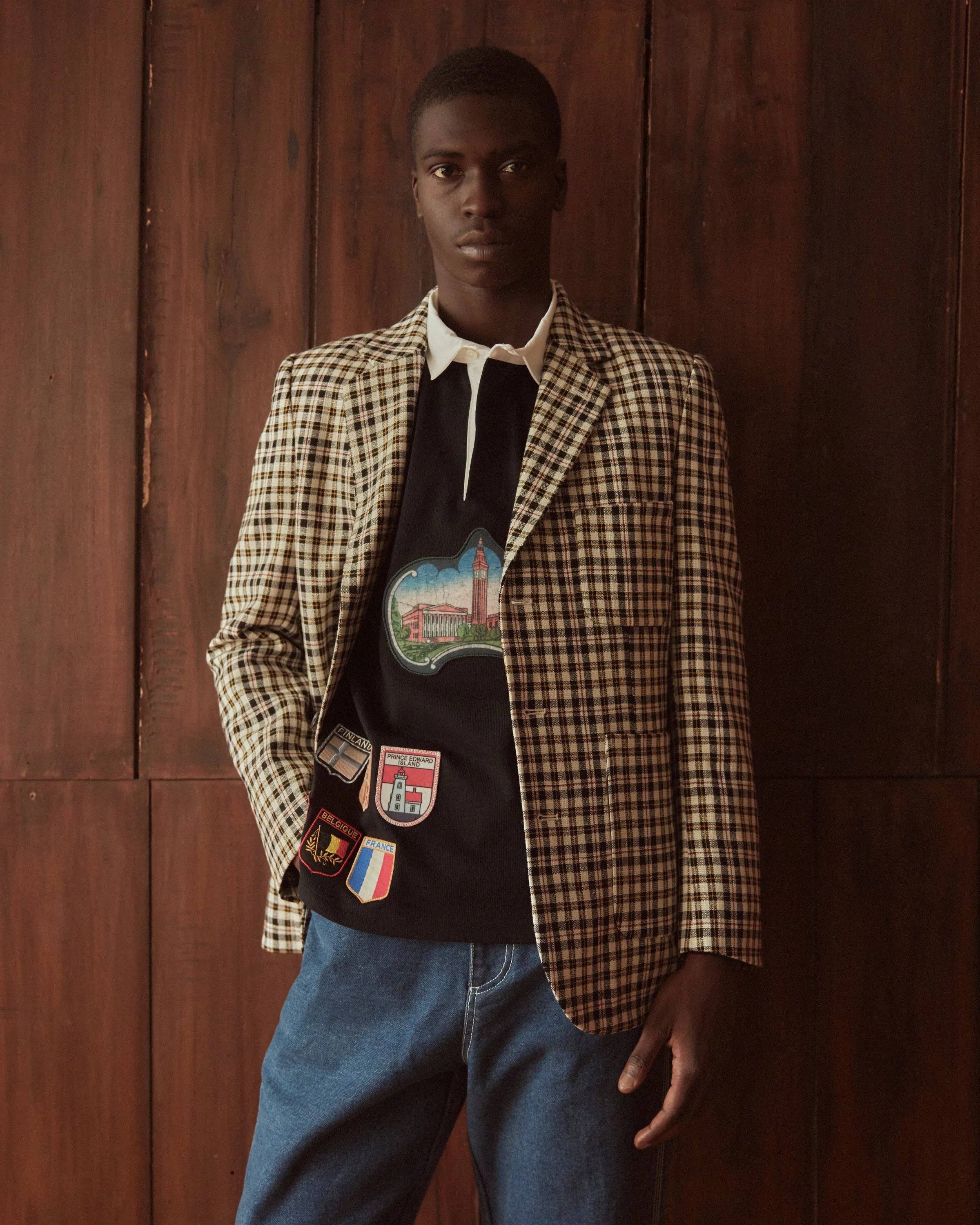 Pelican Plaid Suit Jacket - 42