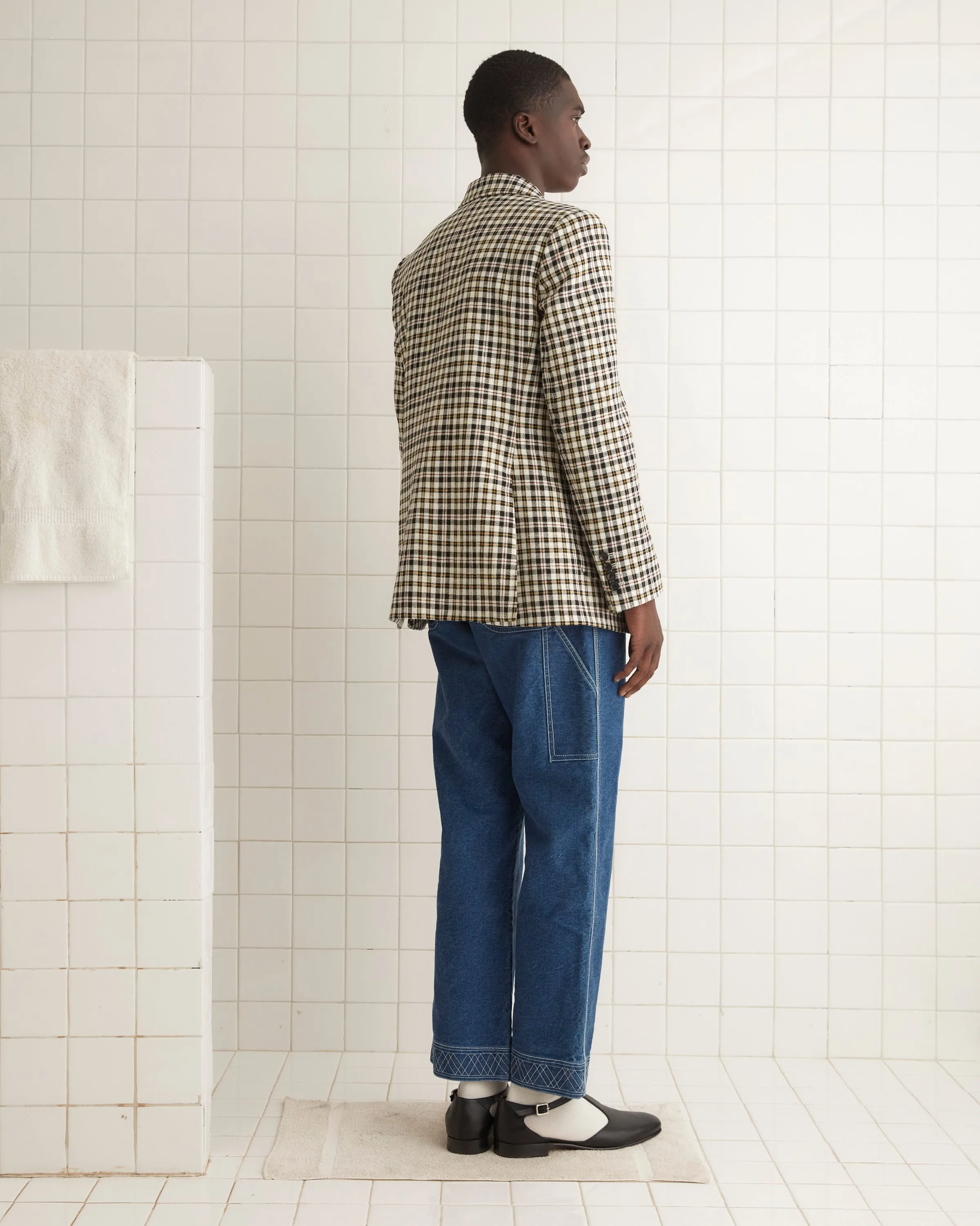 Pelican Plaid Suit Jacket - 42
