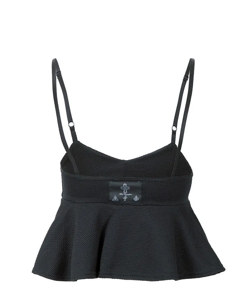 Peplum Bralet - Black