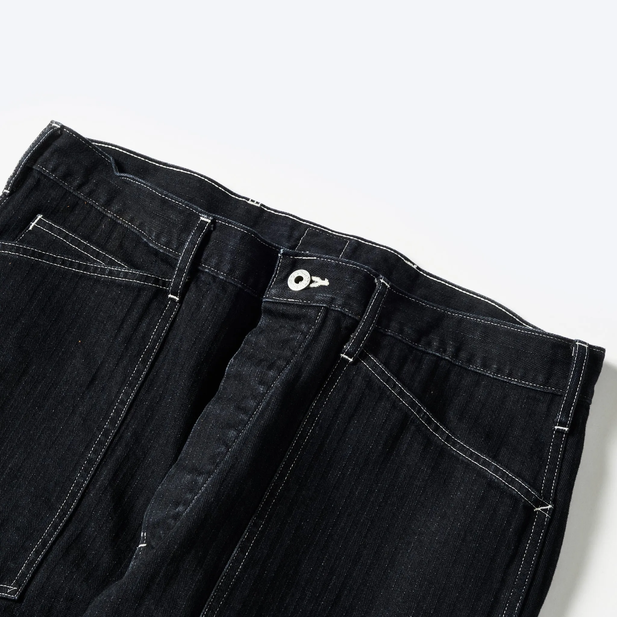Post O'Alls ARMY Pants Herringbone Denim - Black
