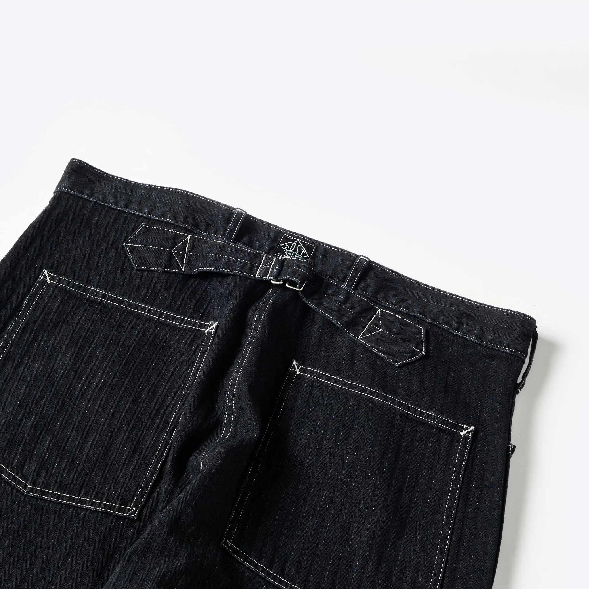 Post O'Alls ARMY Pants Herringbone Denim - Black