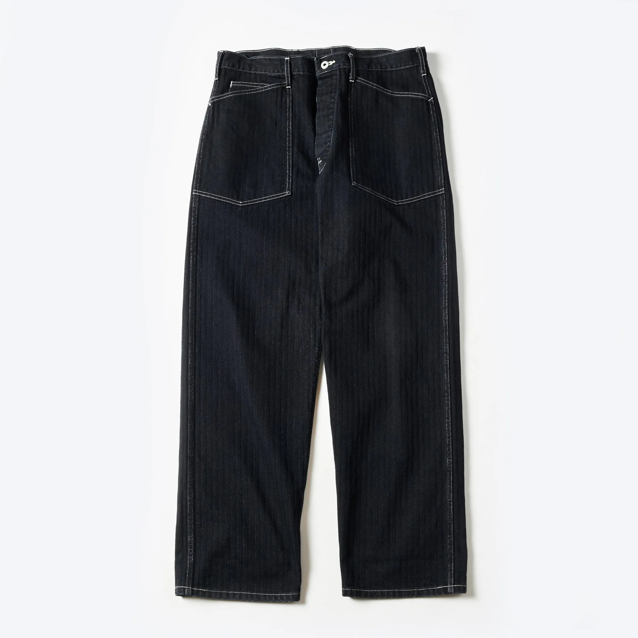 Post O'Alls ARMY Pants Herringbone Denim - Black