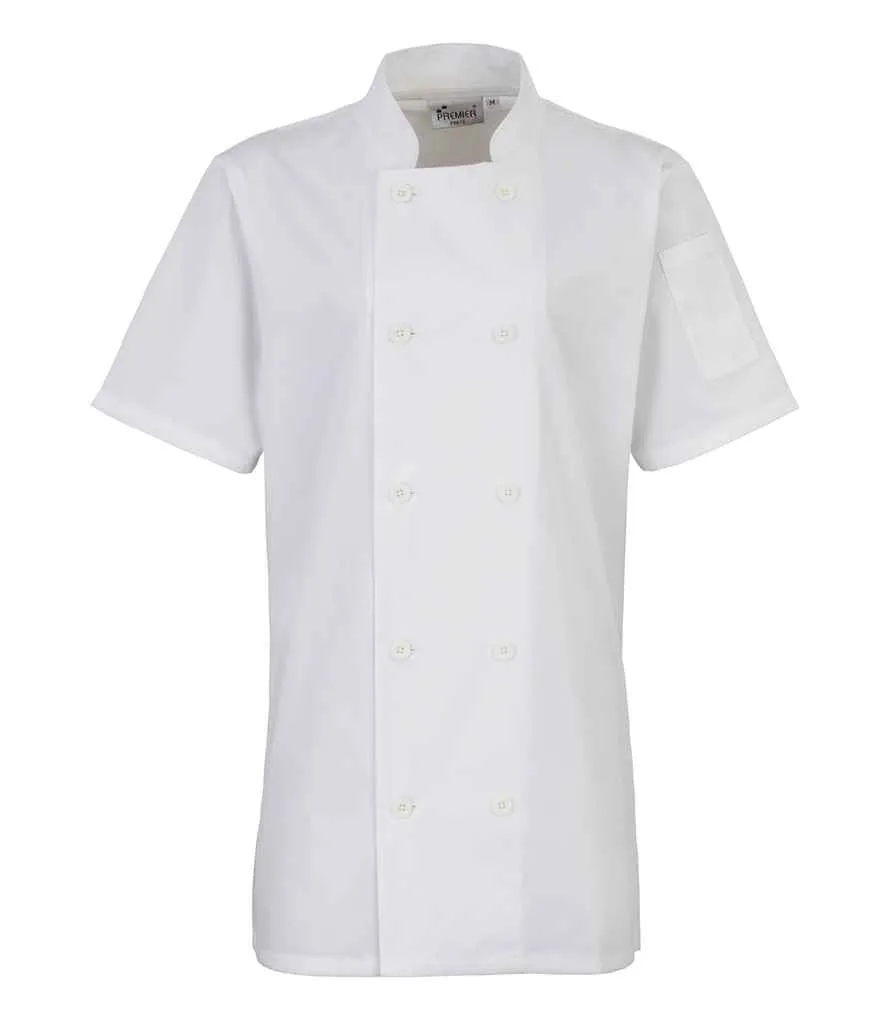Premier Short Sleeve Chef's Jacket (Ladies)
